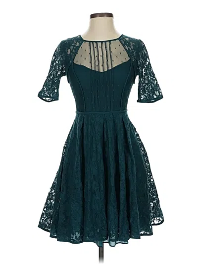 Pre-owned Bcbgmaxazria Cocktail Dress In Teal