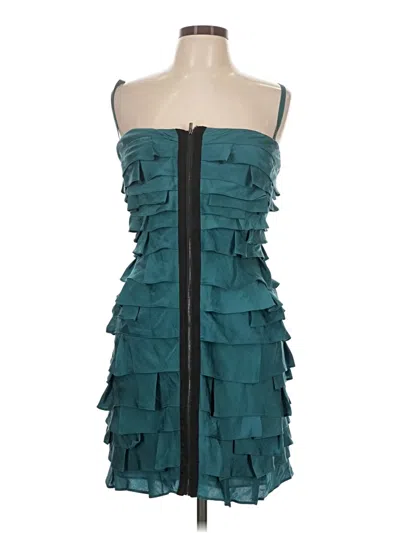 Pre-owned Bcbgmaxazria Cocktail Dress In Teal