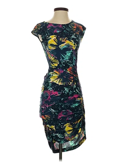 Pre-owned Bcbgmaxazria Cocktail Dress In Teal