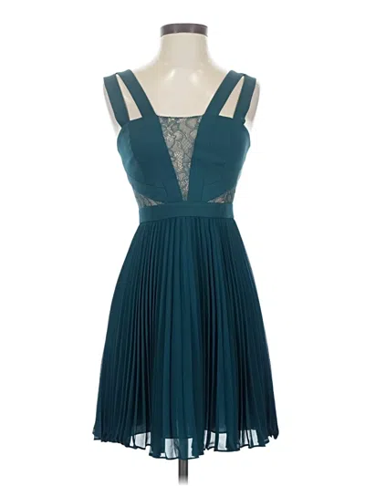 Pre-owned Bcbgmaxazria Cocktail Dress In Teal