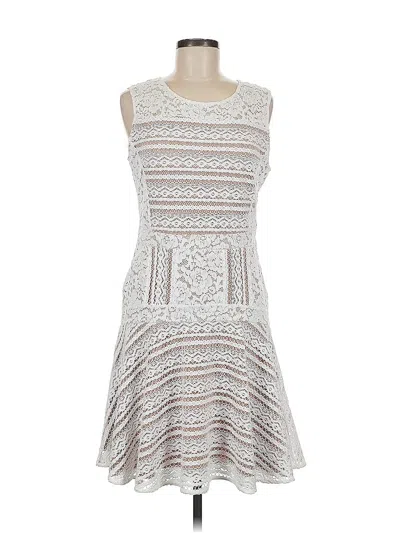 Pre-owned Bcbgmaxazria Cocktail Dress In White