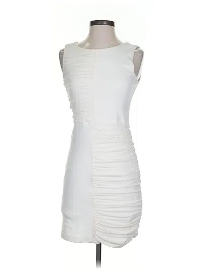 Pre-owned Bcbgmaxazria Cocktail Dress In White
