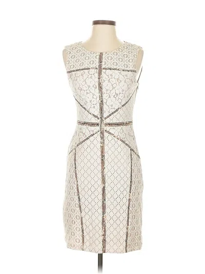 Pre-owned Bcbgmaxazria Cocktail Dress In White