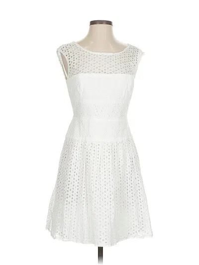 Pre-owned Bcbgmaxazria Cocktail Dress In White