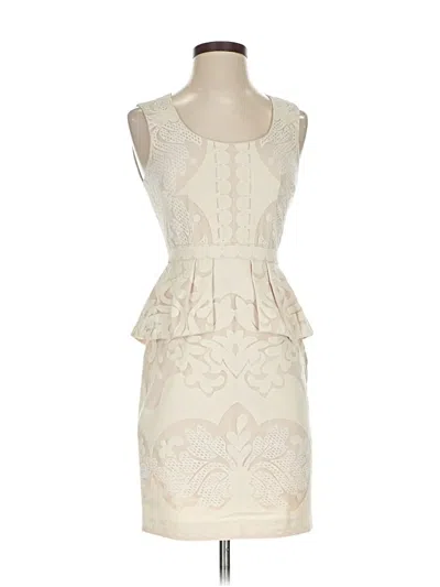 Pre-owned Bcbgmaxazria Cocktail Dress In White