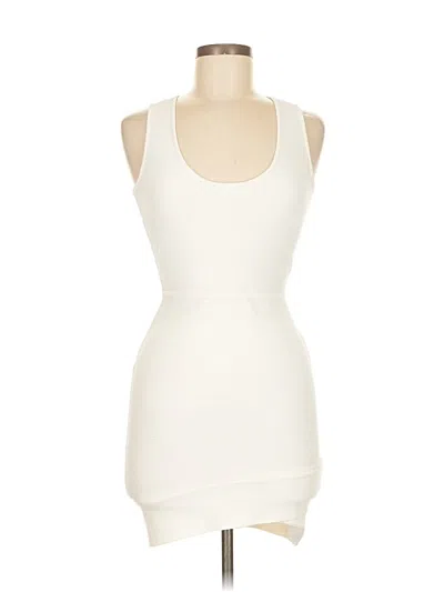 Pre-owned Bcbgmaxazria Cocktail Dress In White