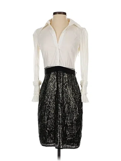 Pre-owned Bcbgmaxazria Cocktail Dress In White