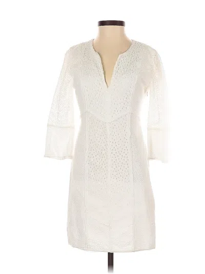 Pre-owned Bcbgmaxazria Cocktail Dress In White