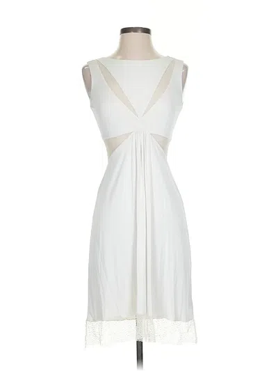 Pre-owned Bcbgmaxazria Cocktail Dress In White