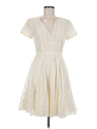 Pre-owned Bcbgmaxazria Cocktail Dress In White