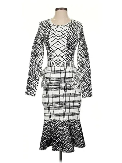 Pre-owned Bcbgmaxazria Cocktail Dress In White
