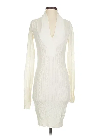 Pre-owned Bcbgmaxazria Cocktail Dress In White