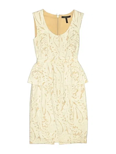 Pre-owned Bcbgmaxazria Cocktail Dress In White