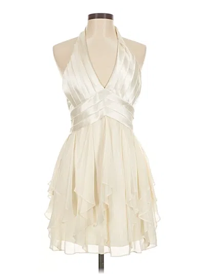 Pre-owned Bcbgmaxazria Cocktail Dress In White