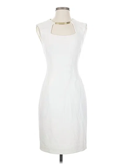 Pre-owned Bcbgmaxazria Cocktail Dress In White