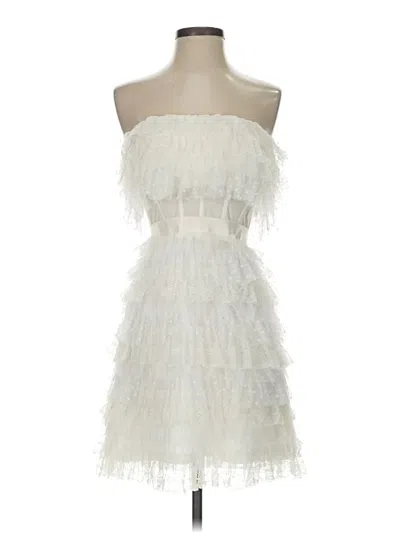 Pre-owned Bcbgmaxazria Cocktail Dress In White