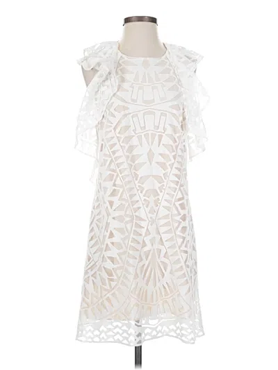 Pre-owned Bcbgmaxazria Cocktail Dress In White