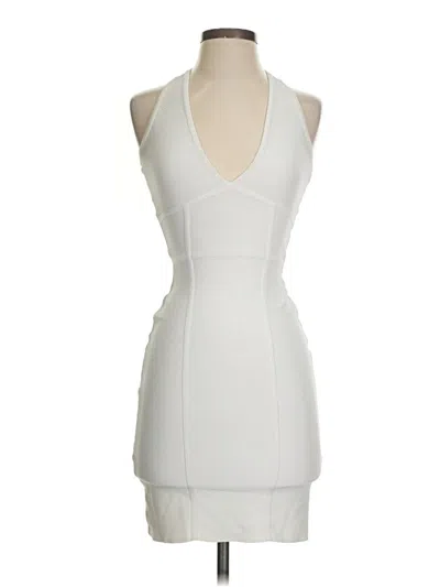 Pre-owned Bcbgmaxazria Cocktail Dress In White
