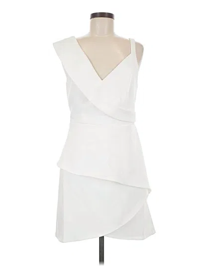 Pre-owned Bcbgmaxazria Cocktail Dress In White