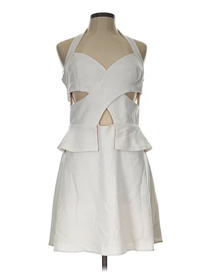 Pre-owned Bcbgmaxazria Cocktail Dress In White