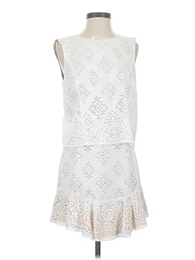 Pre-owned Bcbgmaxazria Cocktail Dress In White