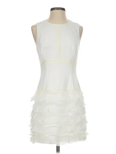 Pre-owned Bcbgmaxazria Cocktail Dress In White