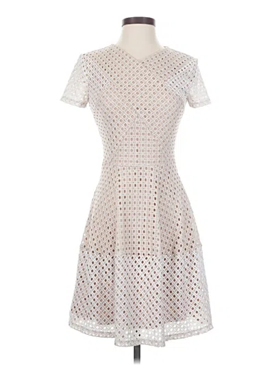 Pre-owned Bcbgmaxazria Cocktail Dress In White