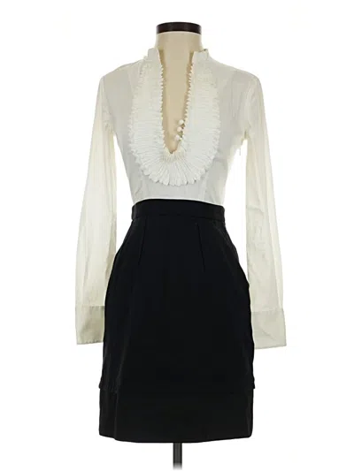 Pre-owned Bcbgmaxazria Cocktail Dress In White