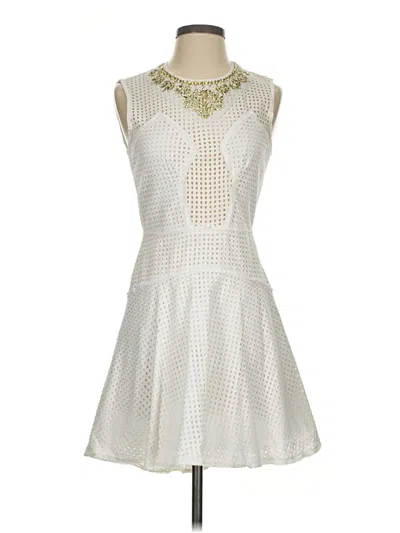 Pre-owned Bcbgmaxazria Cocktail Dress In White