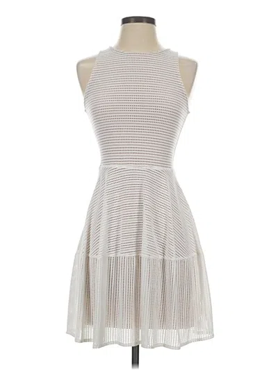 Pre-owned Bcbgmaxazria Cocktail Dress In White