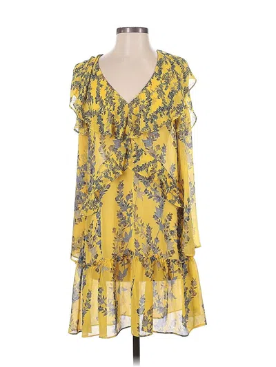 Pre-owned Bcbgmaxazria Cocktail Dress In Yellow