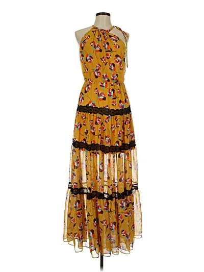 Pre-owned Bcbgmaxazria Cocktail Dress In Yellow