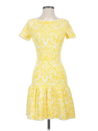 Pre-owned Bcbgmaxazria Cocktail Dress In Yellow