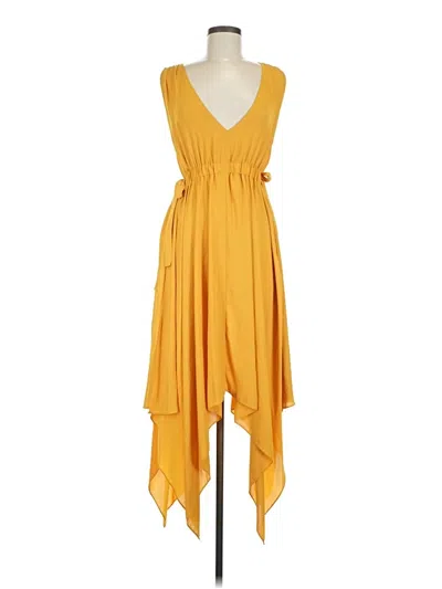 Pre-owned Bcbgmaxazria Cocktail Dress In Yellow
