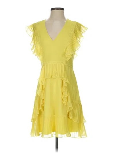 Pre-owned Bcbgmaxazria Cocktail Dress In Yellow