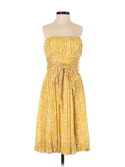 Pre-owned Bcbgmaxazria Cocktail Dress In Yellow