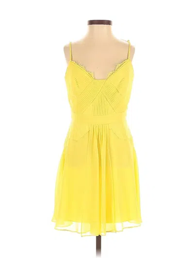 Pre-owned Bcbgmaxazria Cocktail Dress In Yellow