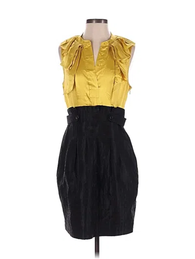 Pre-owned Bcbgmaxazria Cocktail Dress In Yellow