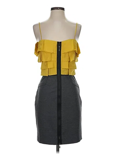 Pre-owned Bcbgmaxazria Cocktail Dress In Yellow