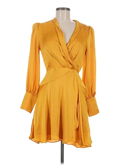 Pre-owned Bcbgmaxazria Cocktail Dress In Yellow