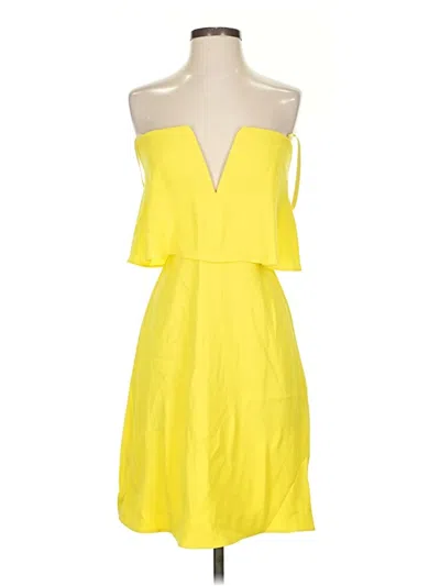 Pre-owned Bcbgmaxazria Cocktail Dress In Yellow