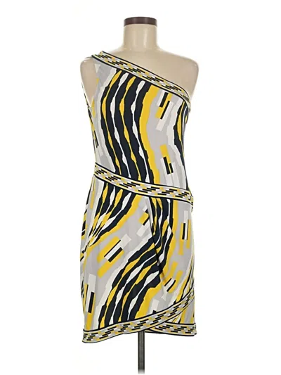 Pre-owned Bcbgmaxazria Cocktail Dress In Yellow