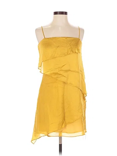 Pre-owned Bcbgmaxazria Cocktail Dress In Yellow