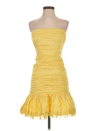 Pre-owned Bcbgmaxazria Cocktail Dress In Yellow