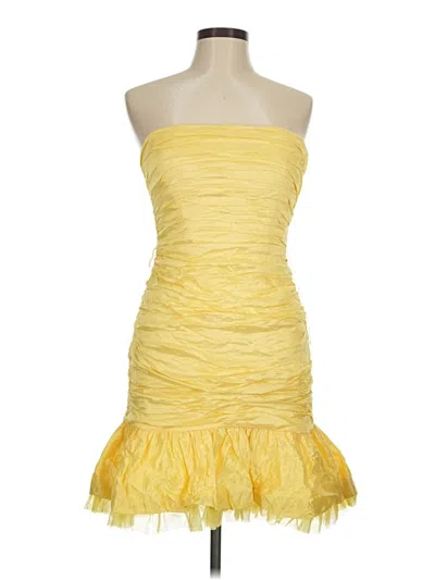 Pre-owned Bcbgmaxazria Cocktail Dress In Yellow
