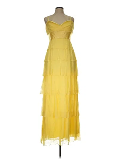 Pre-owned Bcbgmaxazria Cocktail Dress In Yellow
