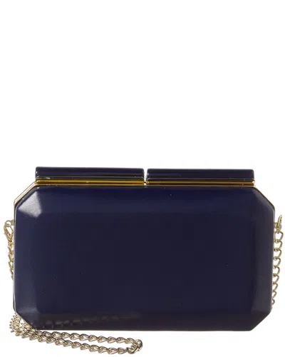 Bcbgmaxazria Colby Leather Clutch In Blue