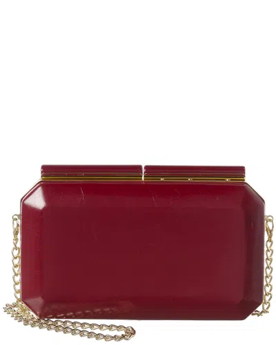 Bcbgmaxazria Colby Leather Clutch In Red