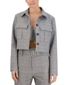 Bcbgmaxazria Cropped Jacket In Black/white