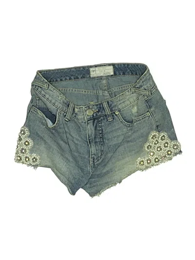 Pre-owned Bcbgmaxazria Denim Shorts In Blue